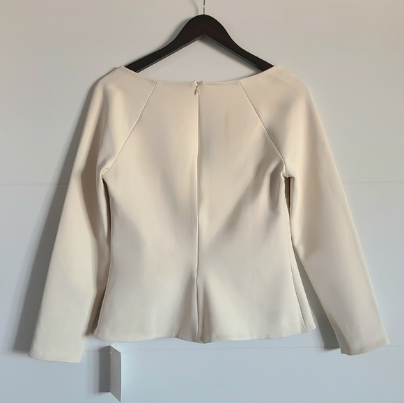 ROSETTA GETTY Long-Sleeve Sweetheart Top, Size Large, Ivory, NWT - Picture 8 of 16